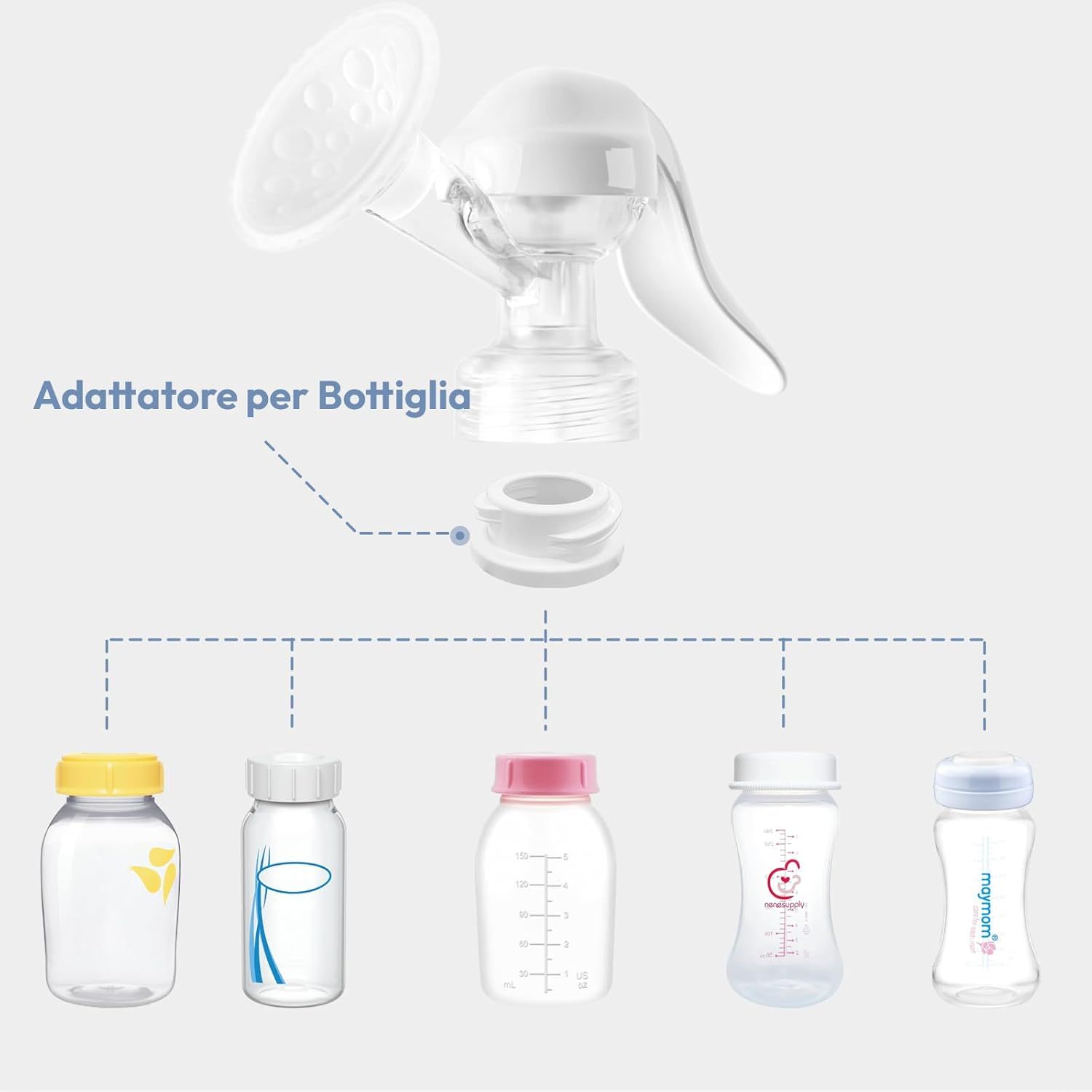 Tiralatte manuale con biberon incluso NCVI