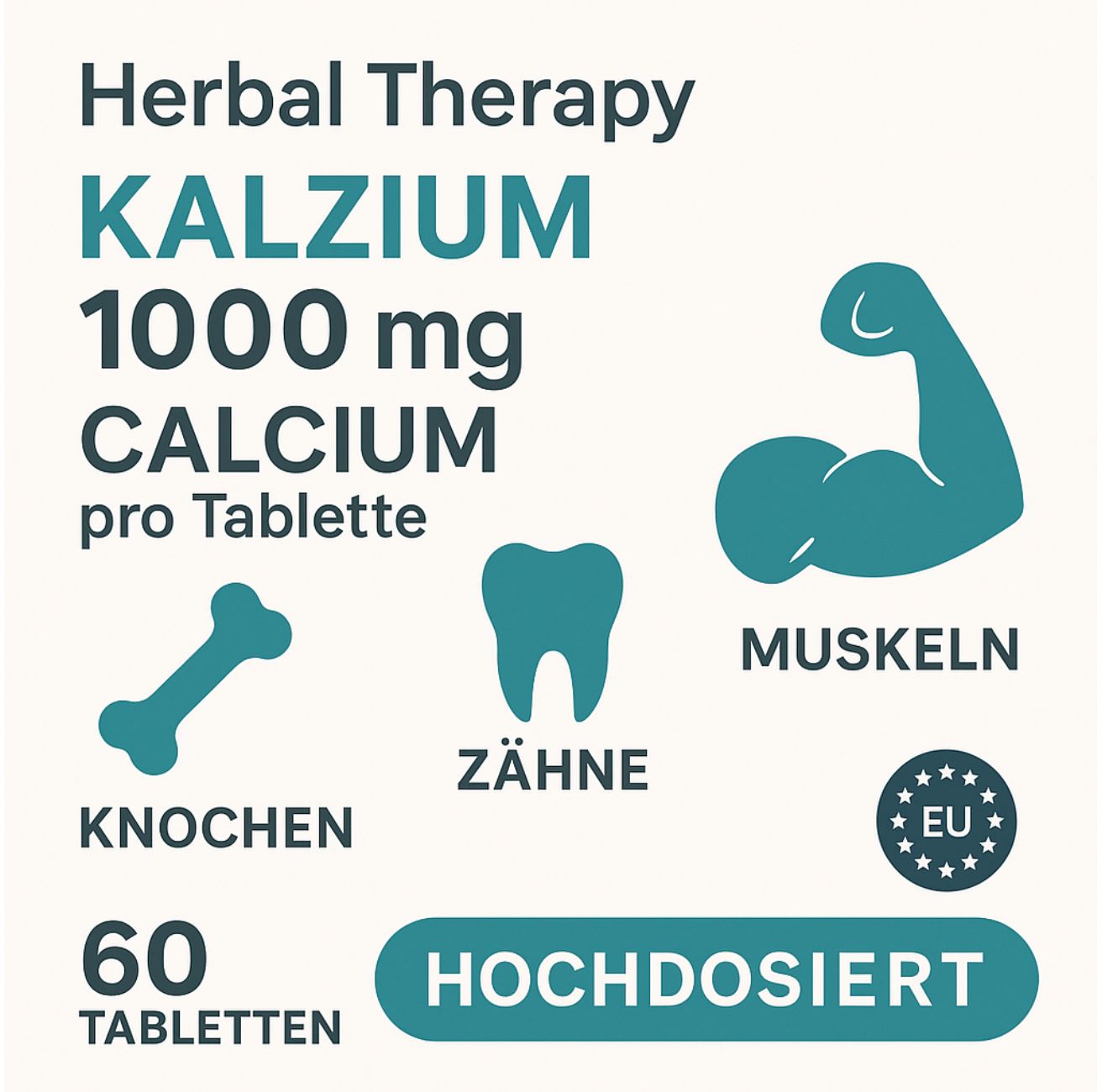 Herbal Therapy Calcio 1000 mg dose elevata 60 compresse