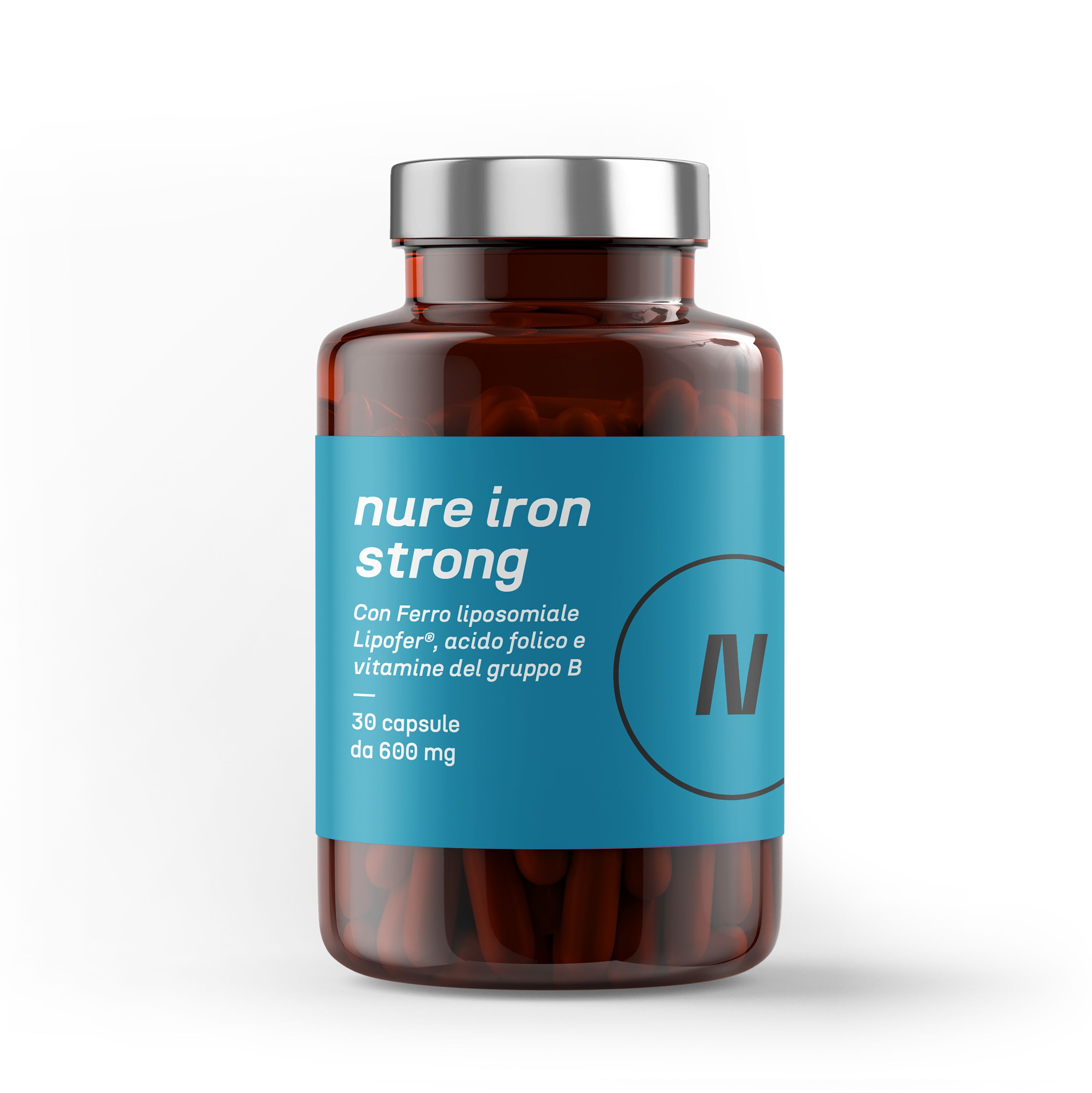 NURE Iron Strong 30 cps 600 mg | Integratore ferro per anemia e stanchezza