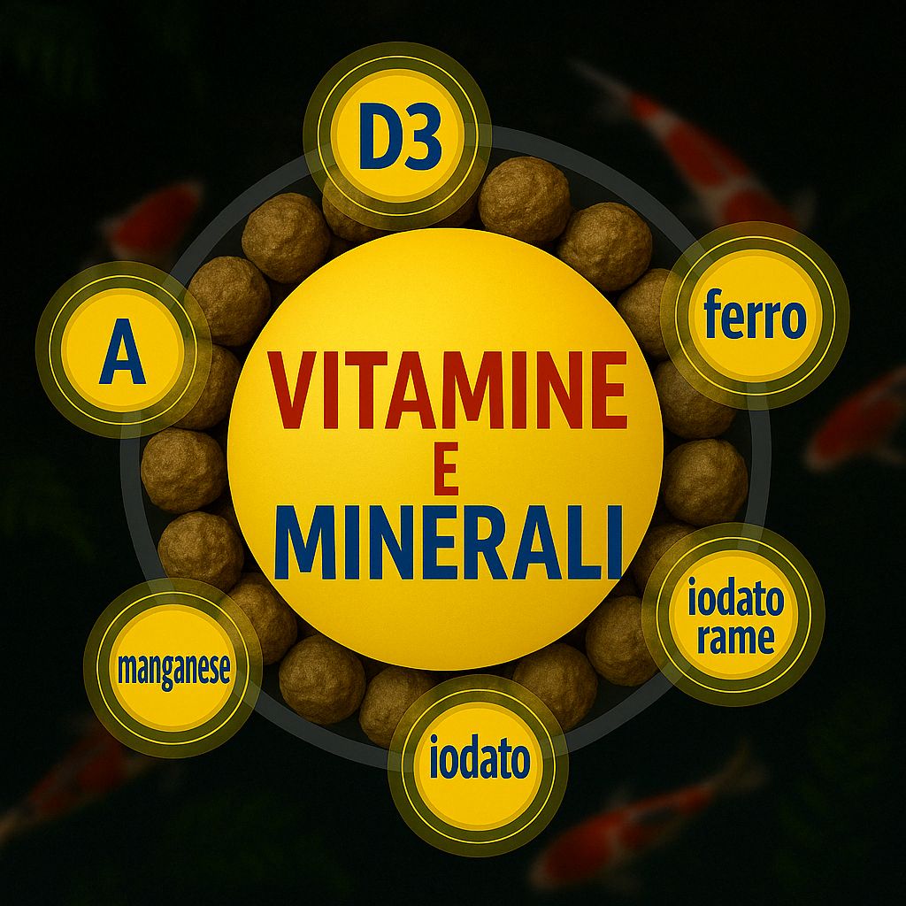 Disposizione circolare di vitamine e minerali. Testo: Vitamine e minerali.