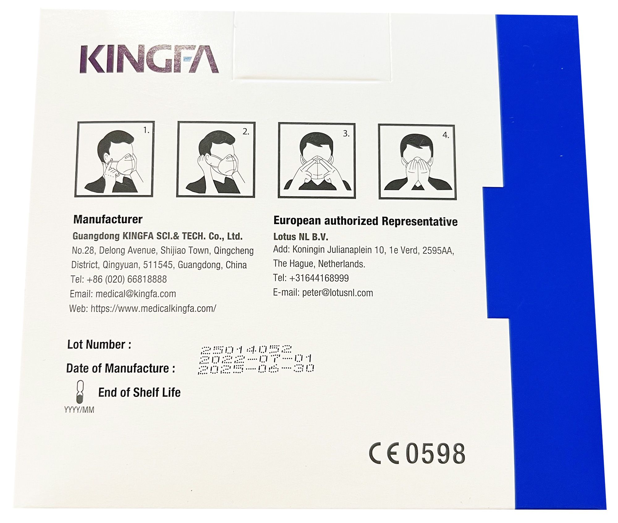 Maschera protettiva Kingfa FFP2