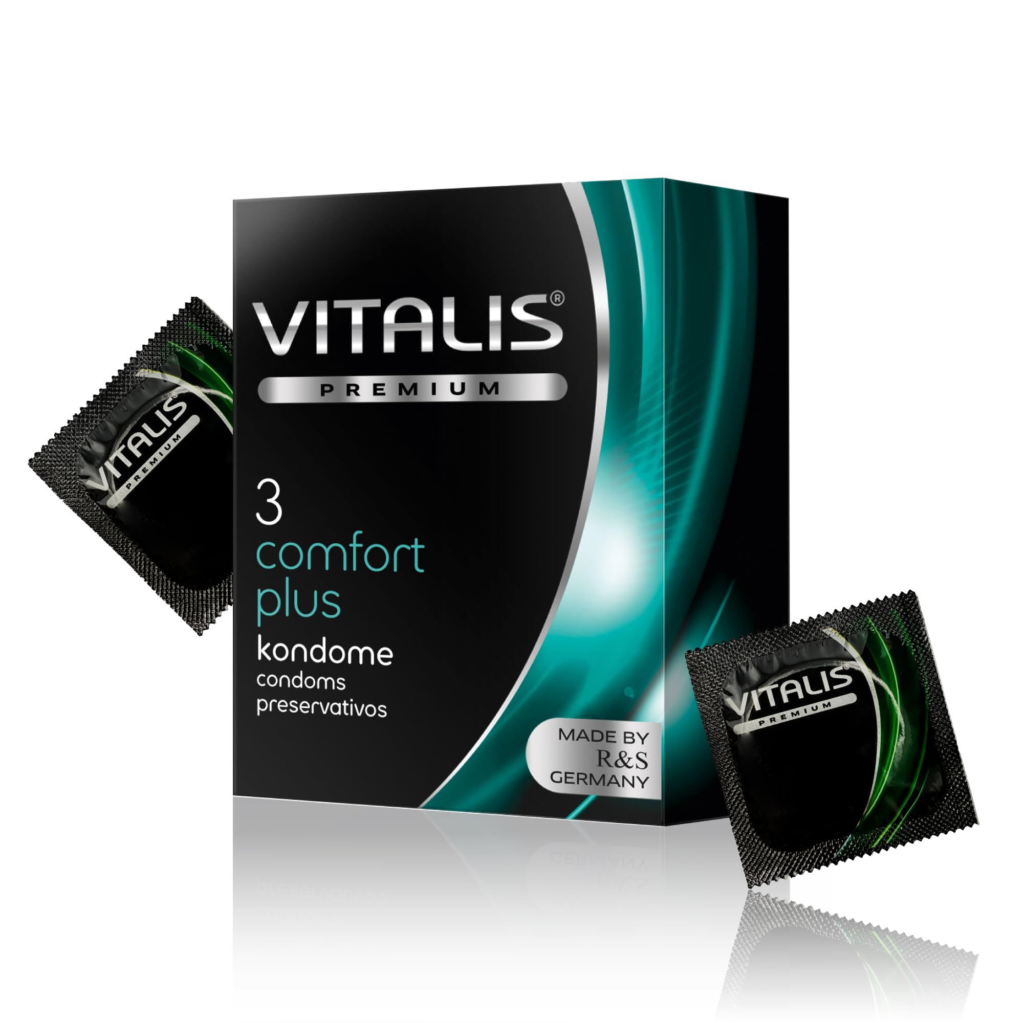 Vitalis comfort plus, confezione da 3 preservativi