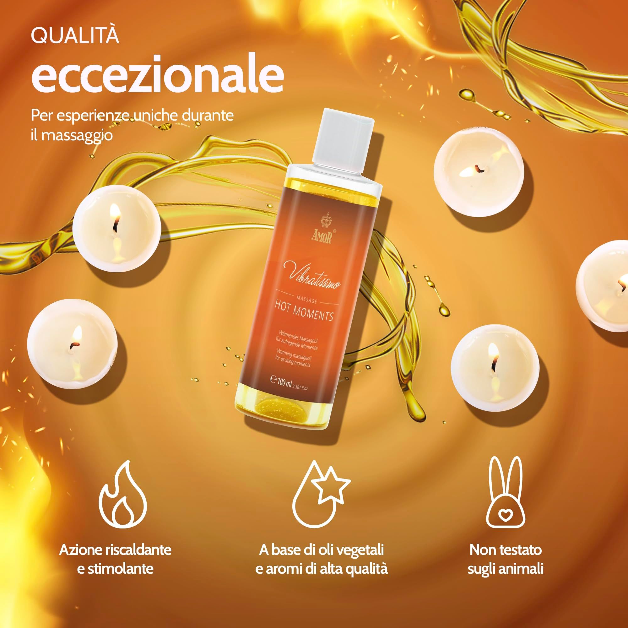 Vibratissimo Olio da Massaggio Hot Moments
