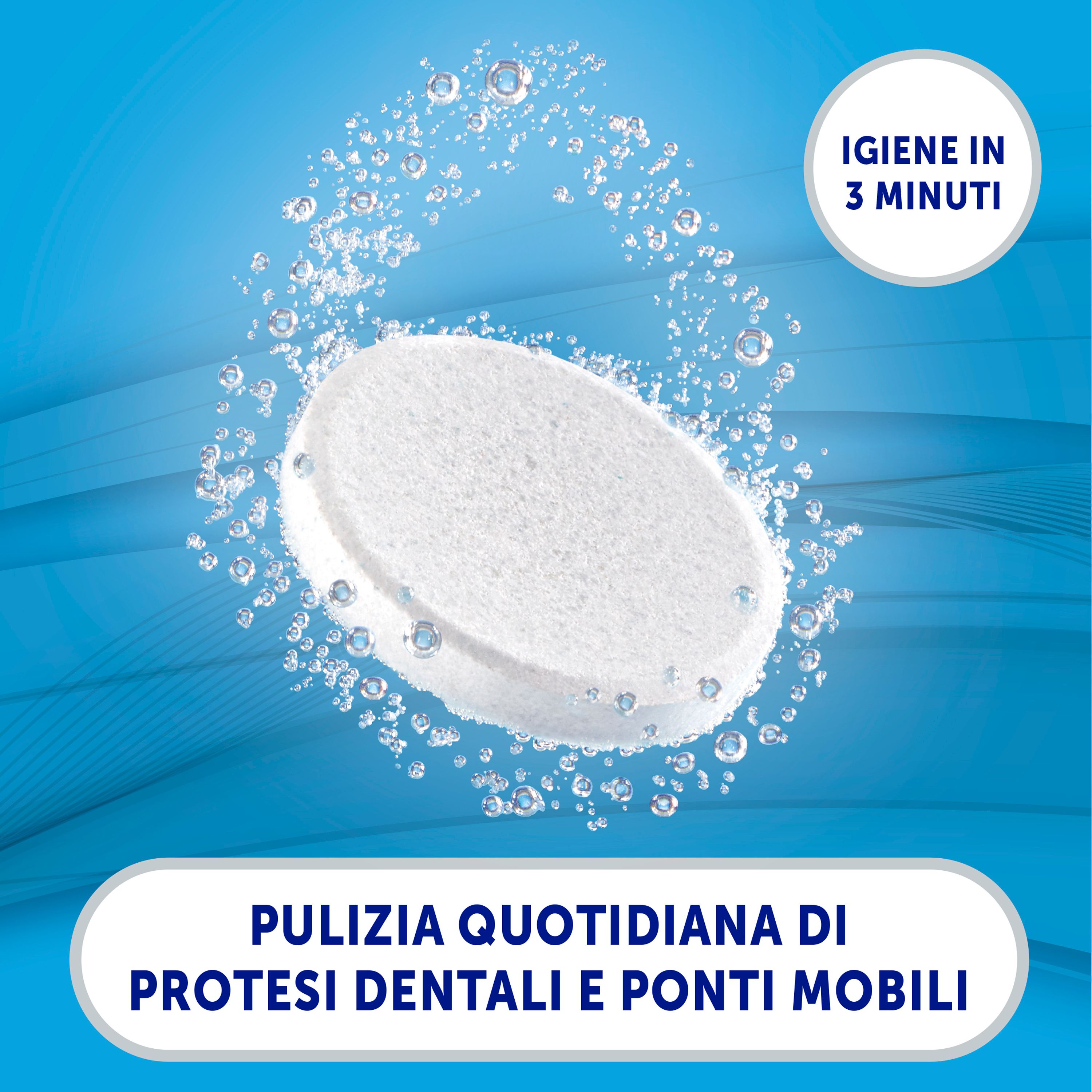 CARE for you MIODENT, Compresse Effervescenti per Protesi Dentali, Igiene in 3 Minuti, 56 Compresse