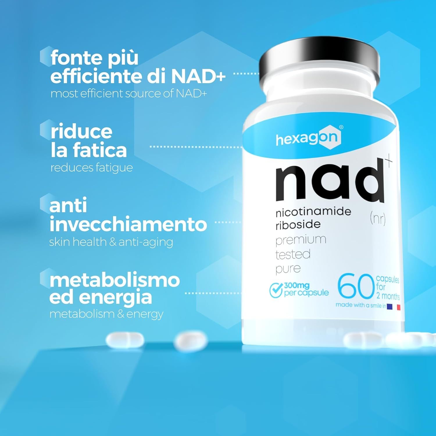 Hexagon NAD+ Nicotinamide Riboside Chloride Capsula