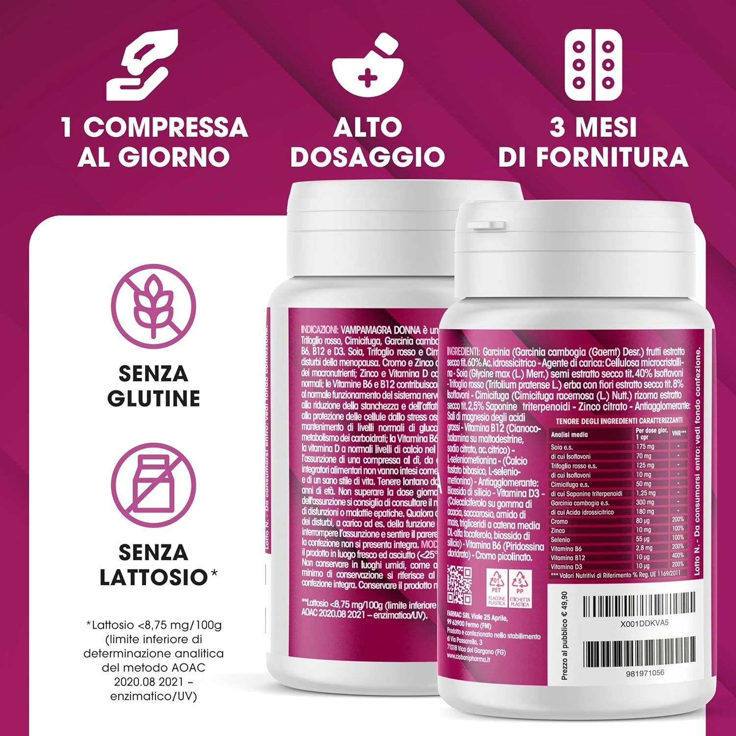 Cisbani Pharma Vampamagra - integratore ormonale per menopausa