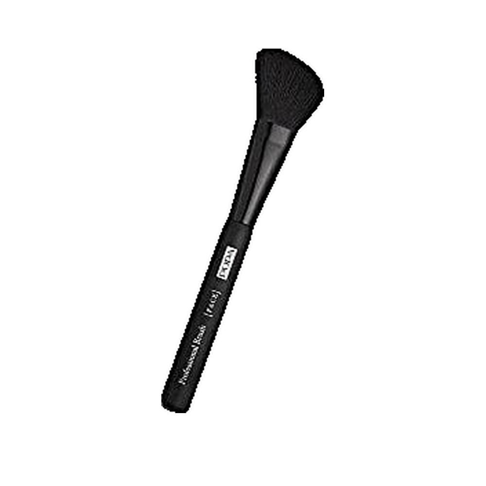 Pennello nero con testina angolata e manico nero. Scritta: PUPA Professional Brush [FACE].