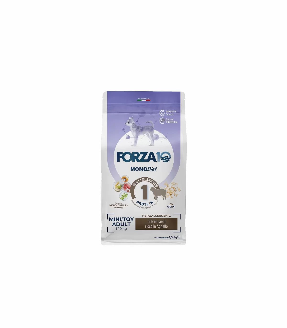 Forza 10 cane mono diet adult mini toy agnello