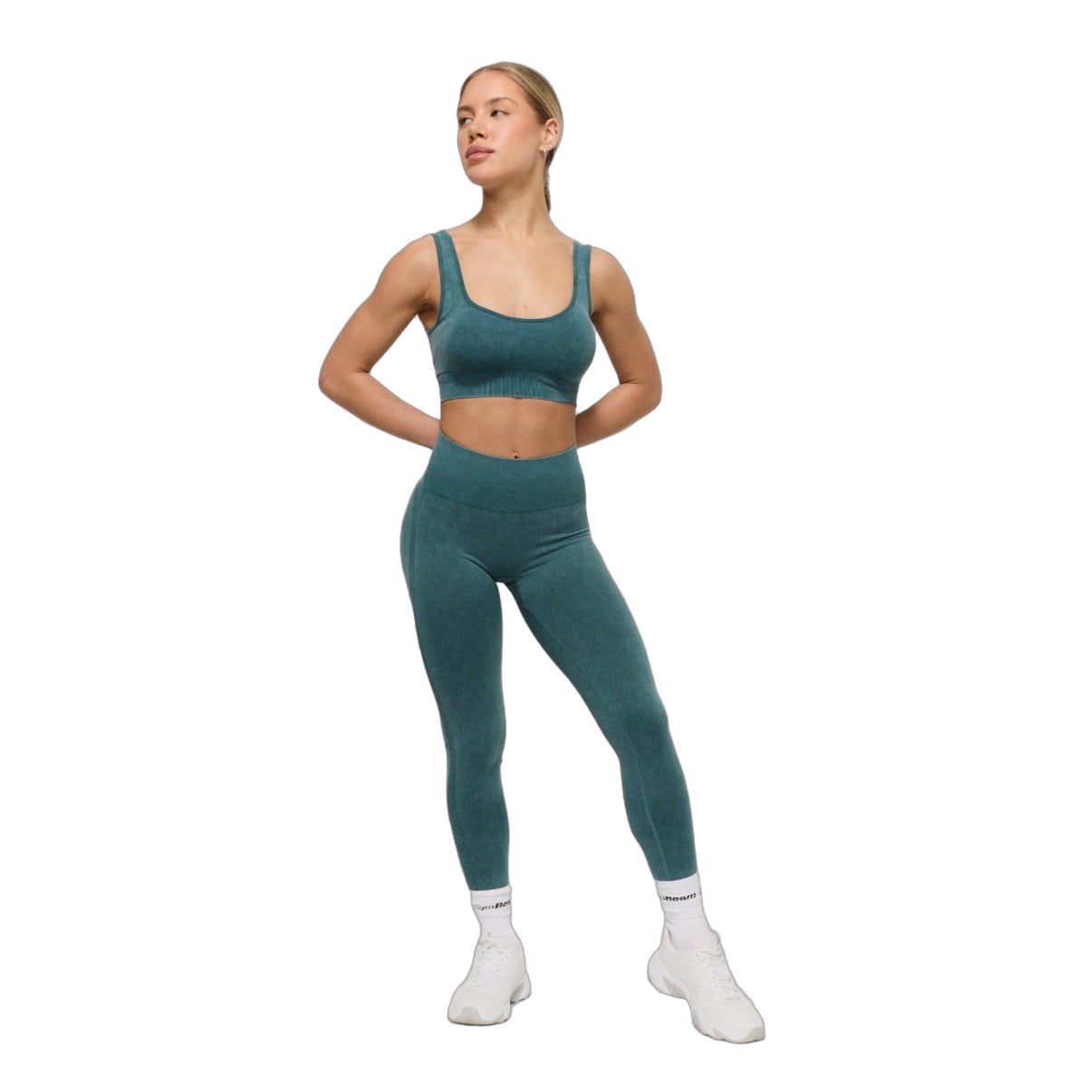 GymBeam Leggings donna Lift senza cuciture a vita alta senza tasche Petrol