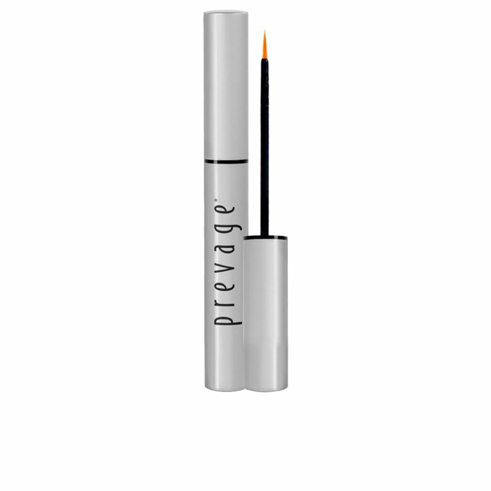 Tubo argentato con applicatore nero. Scritta: prevage. Punta con liquido arancione.