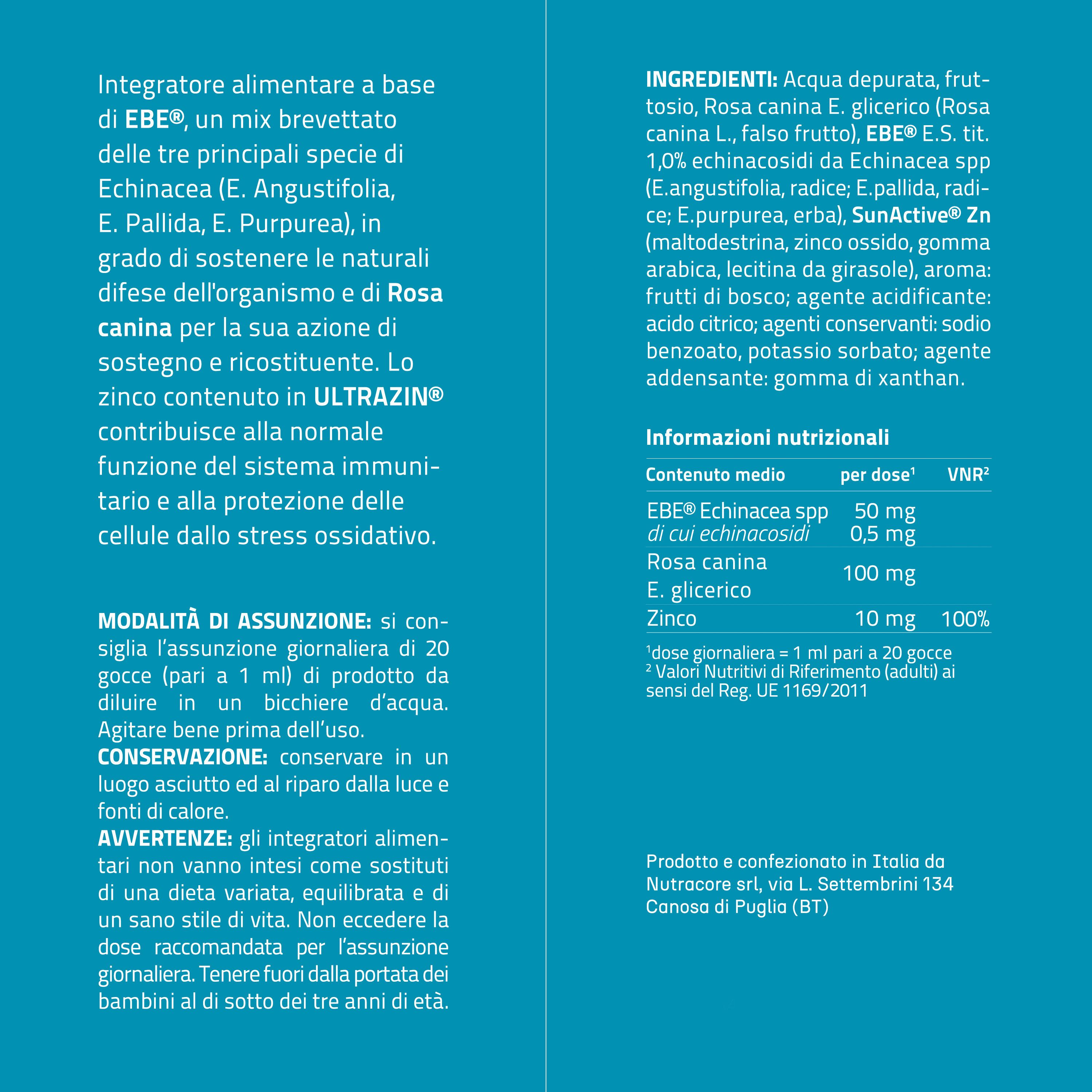 NURE Immuno Plus Gocce Orali 30 ml | Integratore difese immunitarie e anti stress