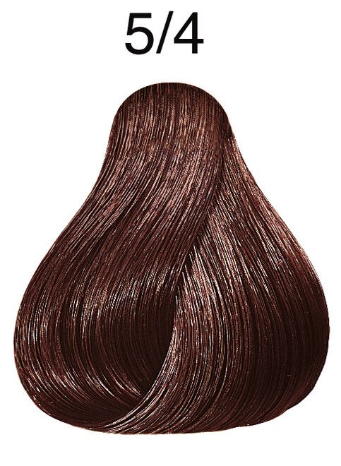 Ciocca di capelli castano chiaro-rosso. Cifre 5/4 in alto.
