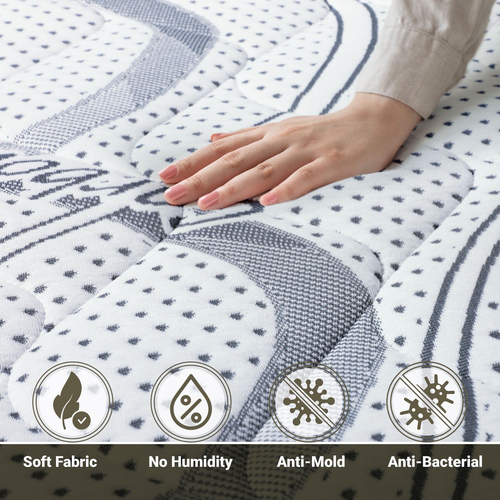 The White Stone Materasso Singolo 80x195 cm a Media Rigidita' | Altezza 20 cm