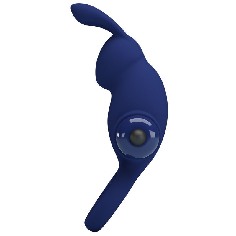 Confezioni di un anello vibrante blu scuro con orecchie di coniglio.