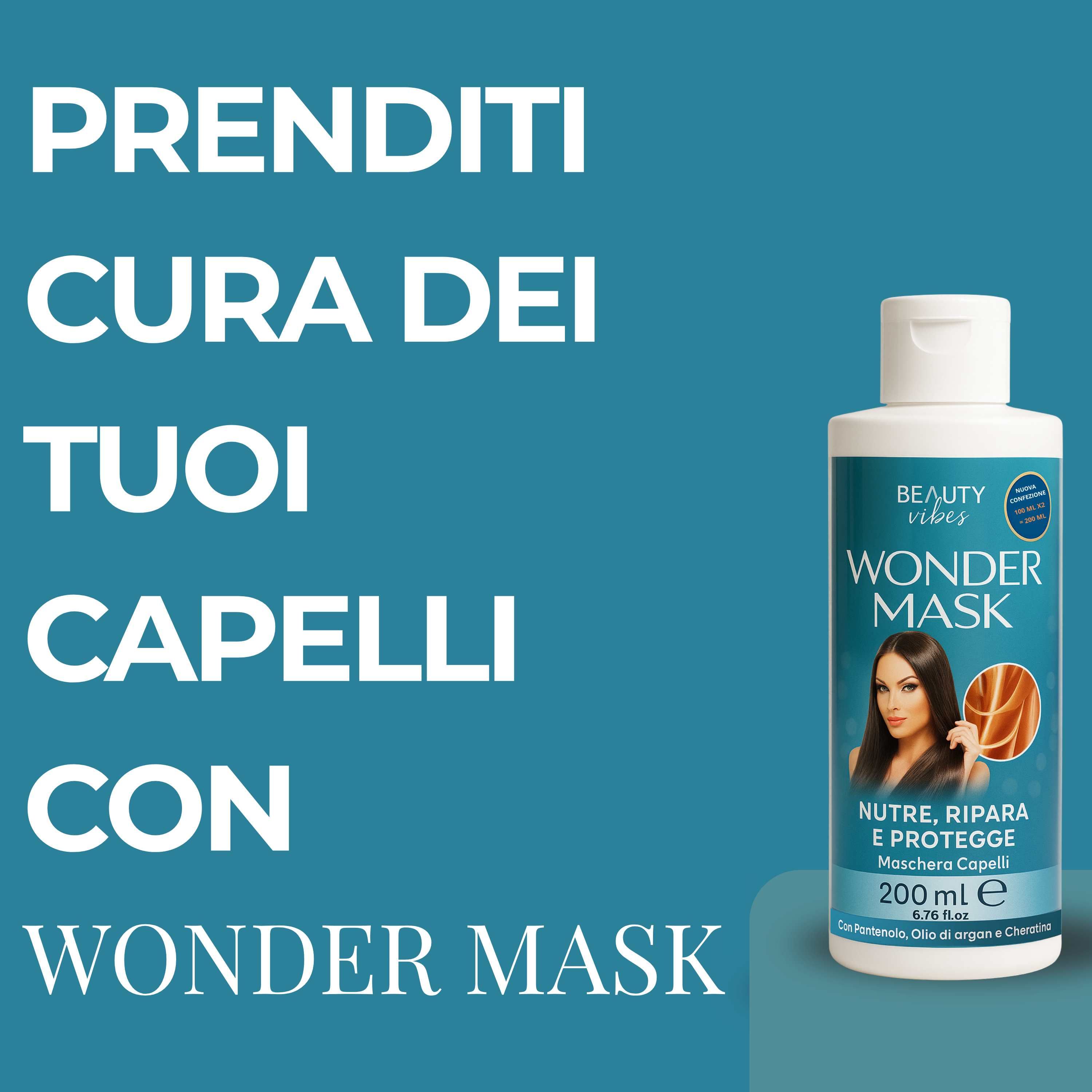 Aloha Labs Wonder Mask - Maschera Capelli Nutriente e Ristrutturante con Argan e Cheratina