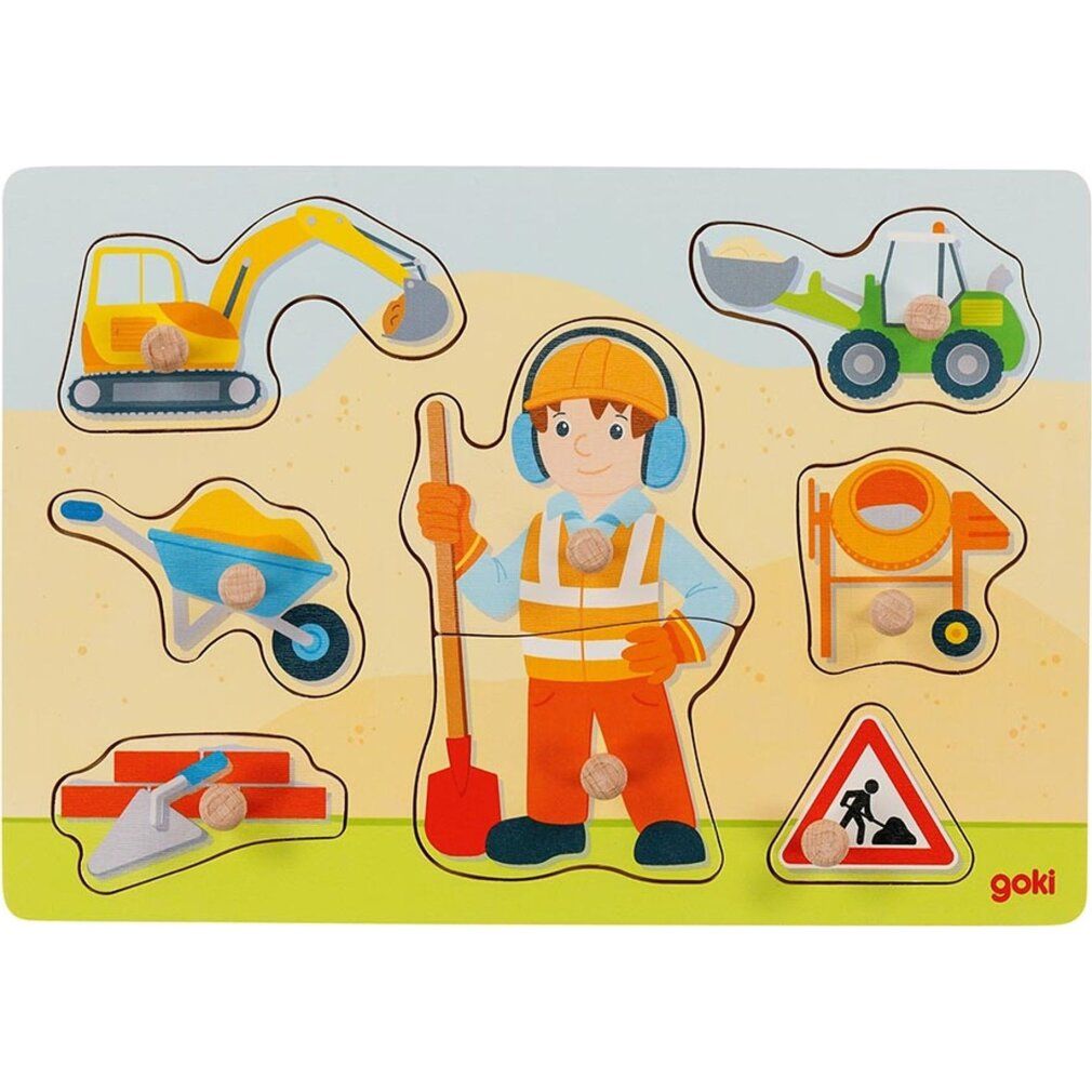 goki puzzle in legno operaio edile