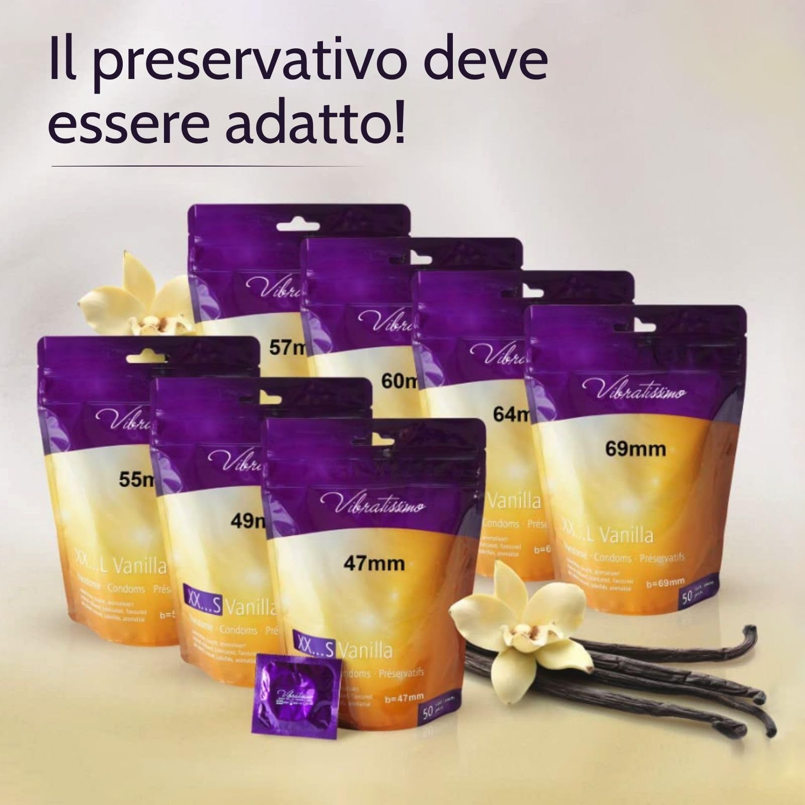 Vibratissimo Preservativi Vanilla XXL 60mm