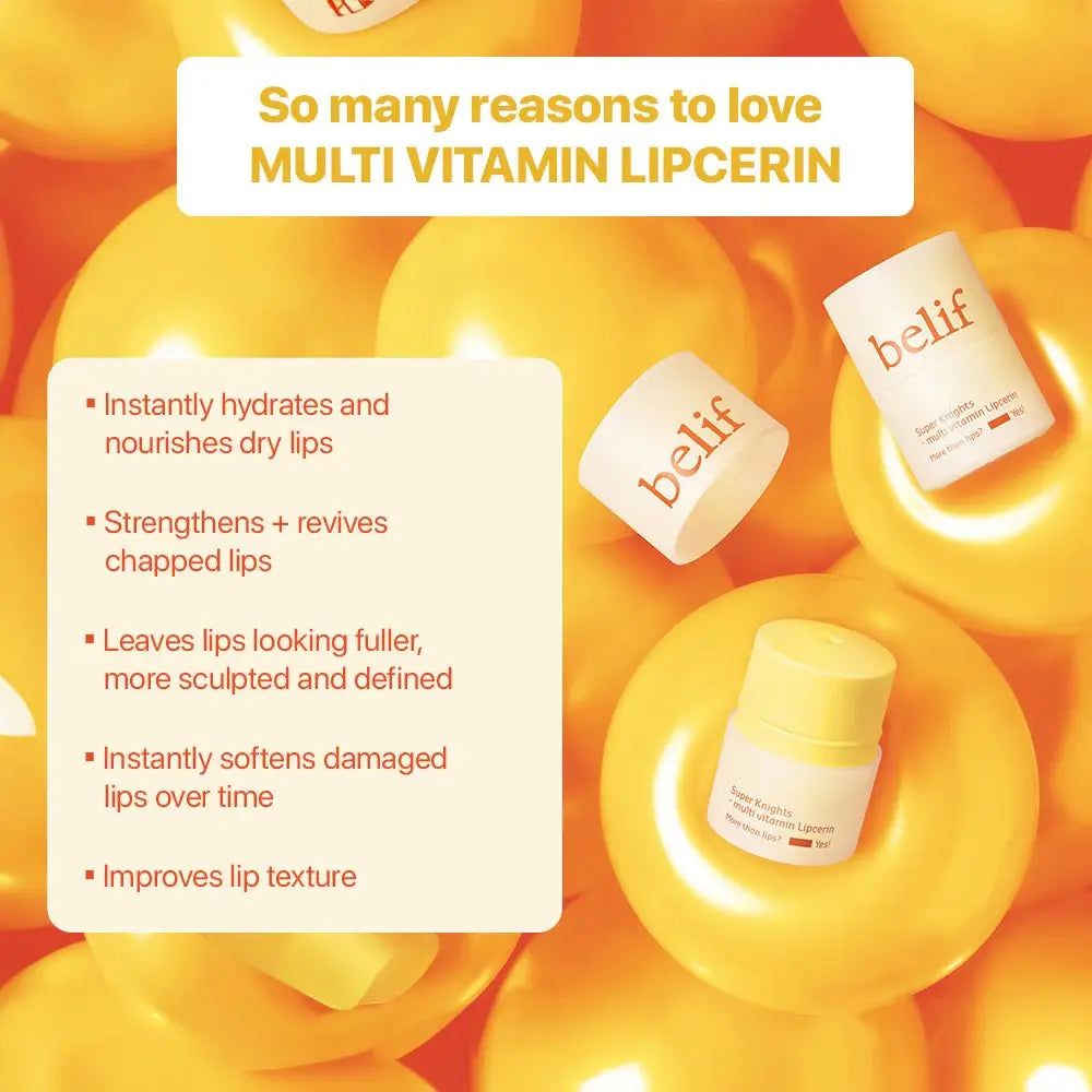 Belif Super Knights Multi Vitamin Lipcerin – balsamo labbra nutriente con delicata esfoliazione