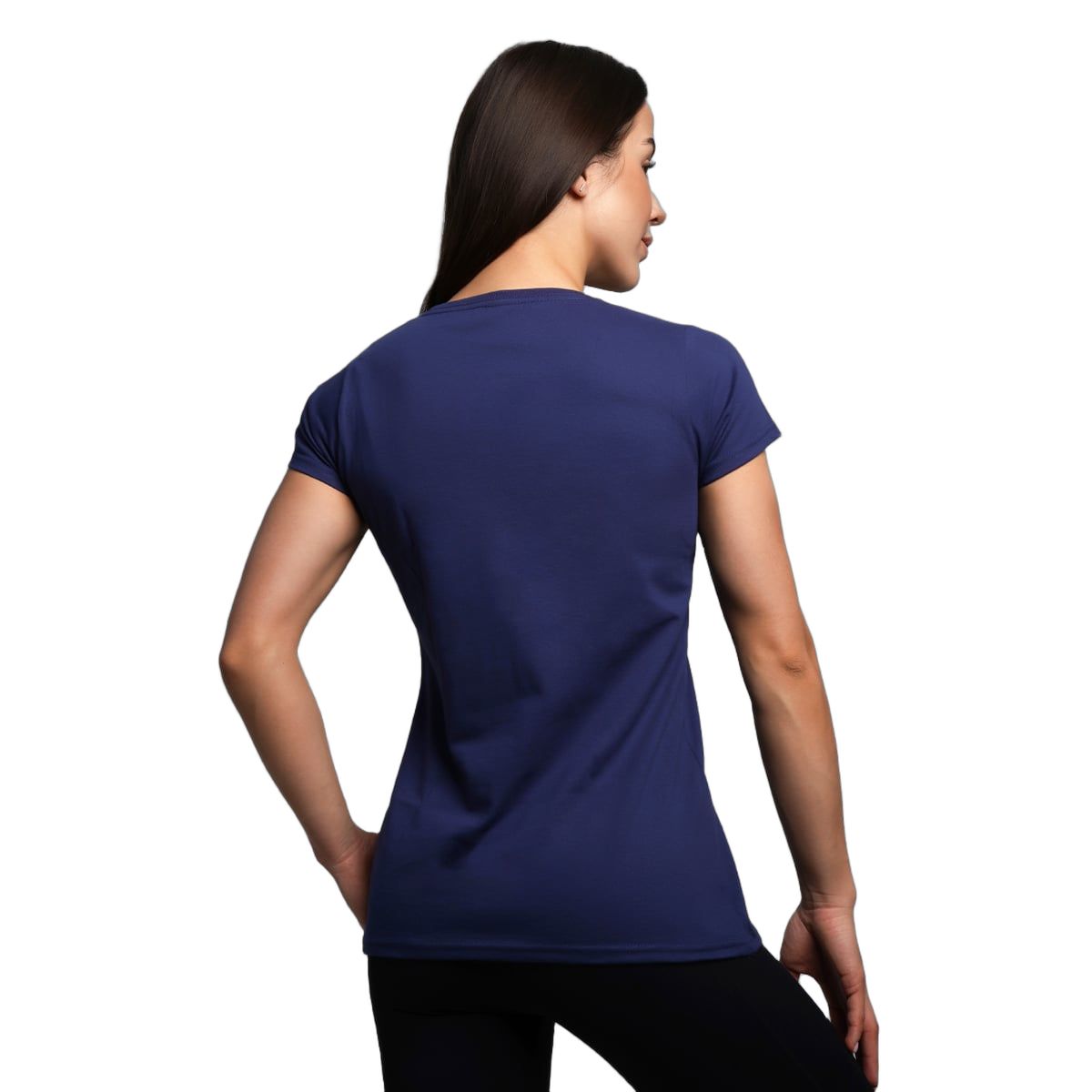 GymBeam T-shirt donna regular con collo rotondo Basic Blu Navy