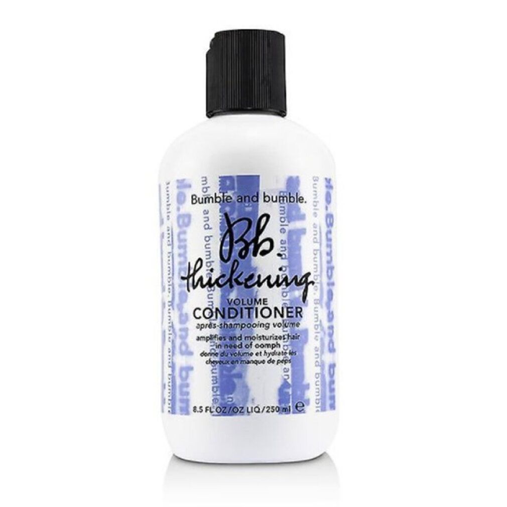 Flacone bianco con tappo nero. Scritta: Bb. thickening Volume Conditioner. 250ml.