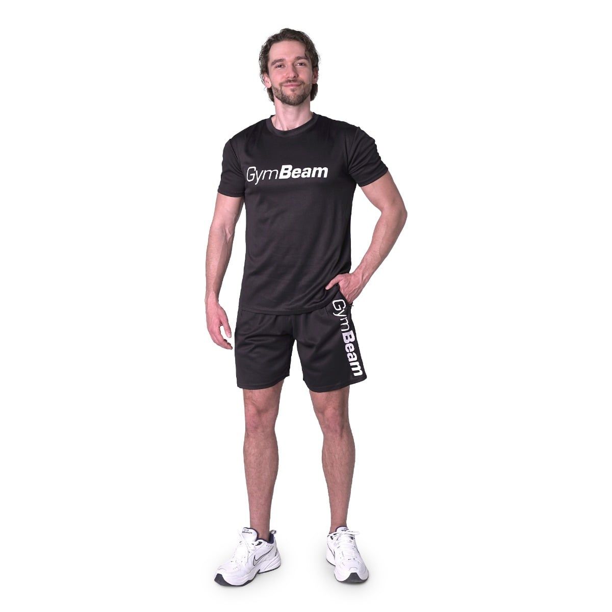 GymBeam Pantaloncini uomo in mesh Essence regular Black