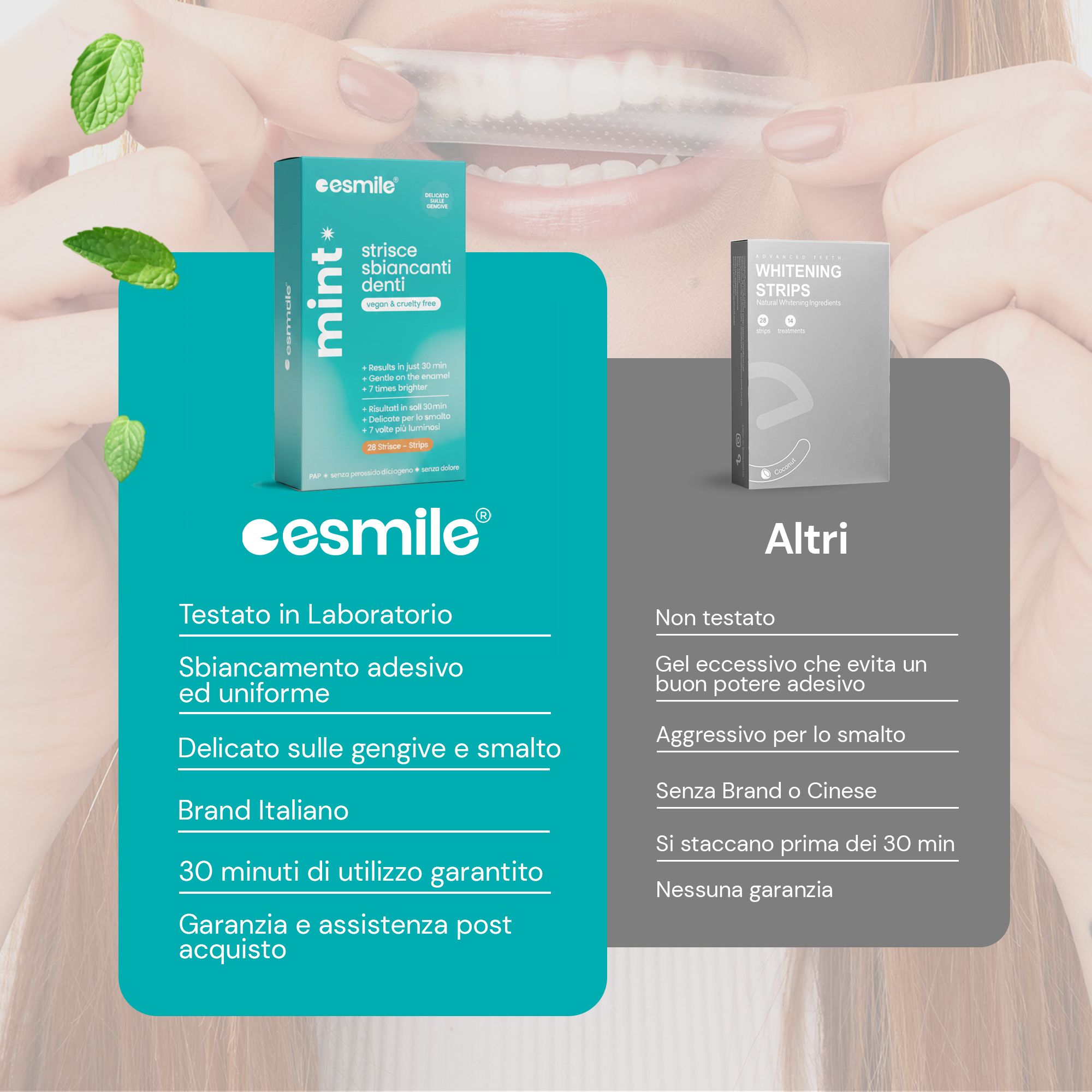 esmile - Strisce Sbiancanti Denti Menta
