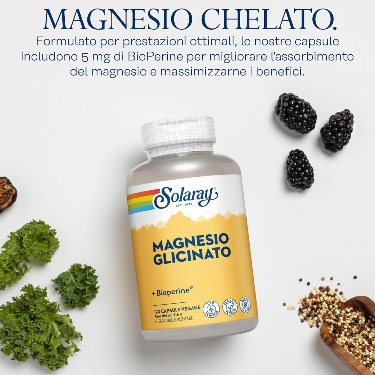 Solaray Magnesio Bisglicinato Capsula