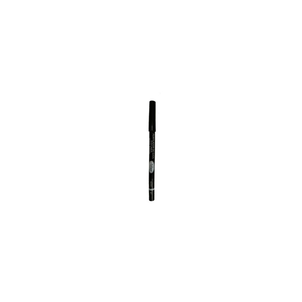 Matita kajal nera, verticale. Nome del prodotto parzialmente visibile. Tappo nero.