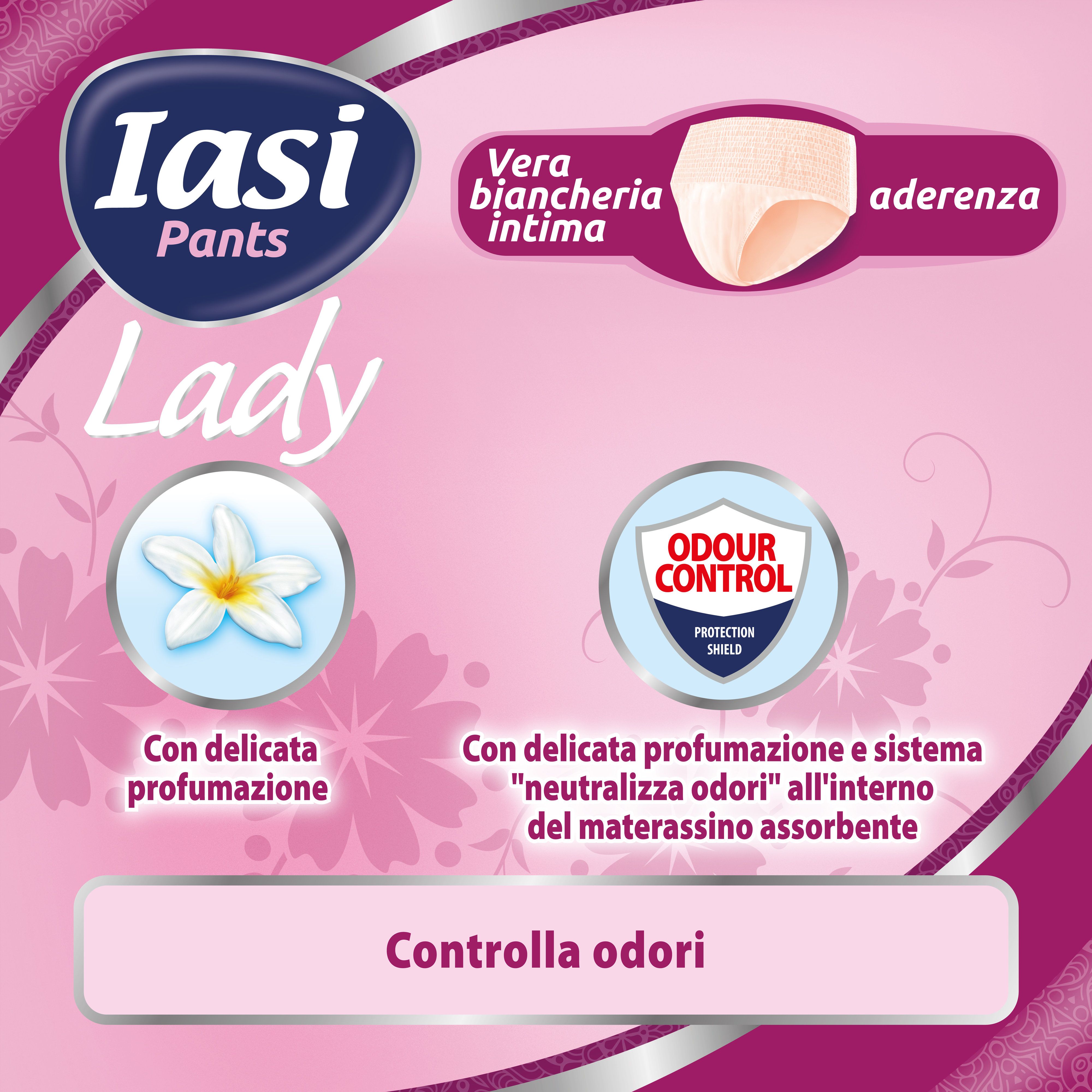 IASI Pants LADY, 48 Mutande Assorbenti Donna monouso, Assorbenza PLUS, Taglia S, 48 Unità