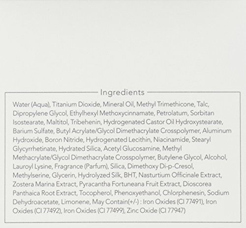 Testo su sfondo bianco. Elenco degli ingredienti del prodotto.