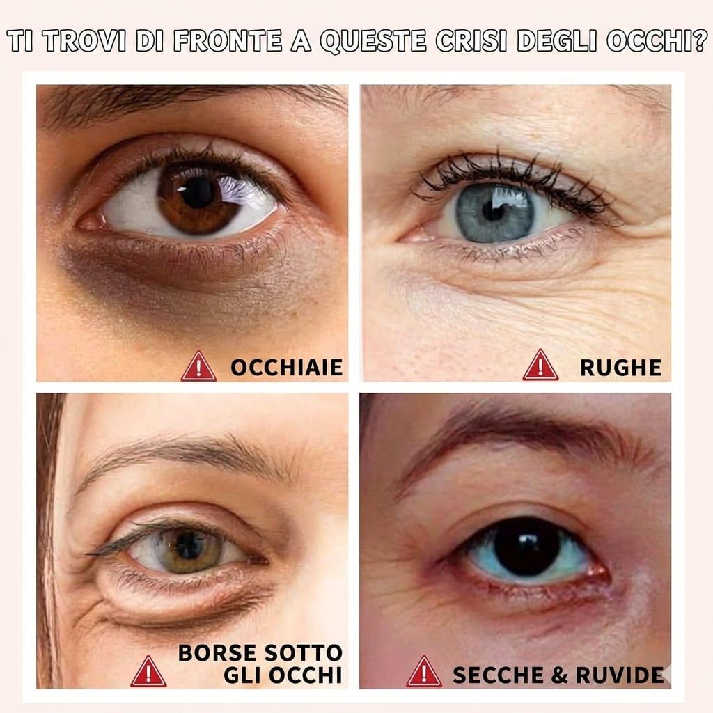 SUMMISHI Korean Skincare Crema Contorno Occhi al Ginseng + Retinal e Patch Occhi