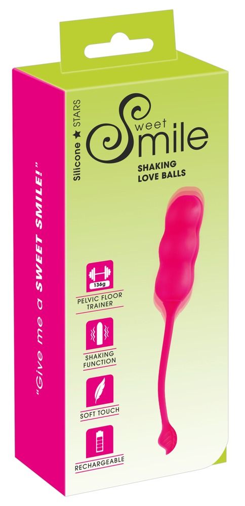 Sweet Smile Palline Vaginali con Funzione Shaking - Vaginal Trainer per Avanzati, 136g