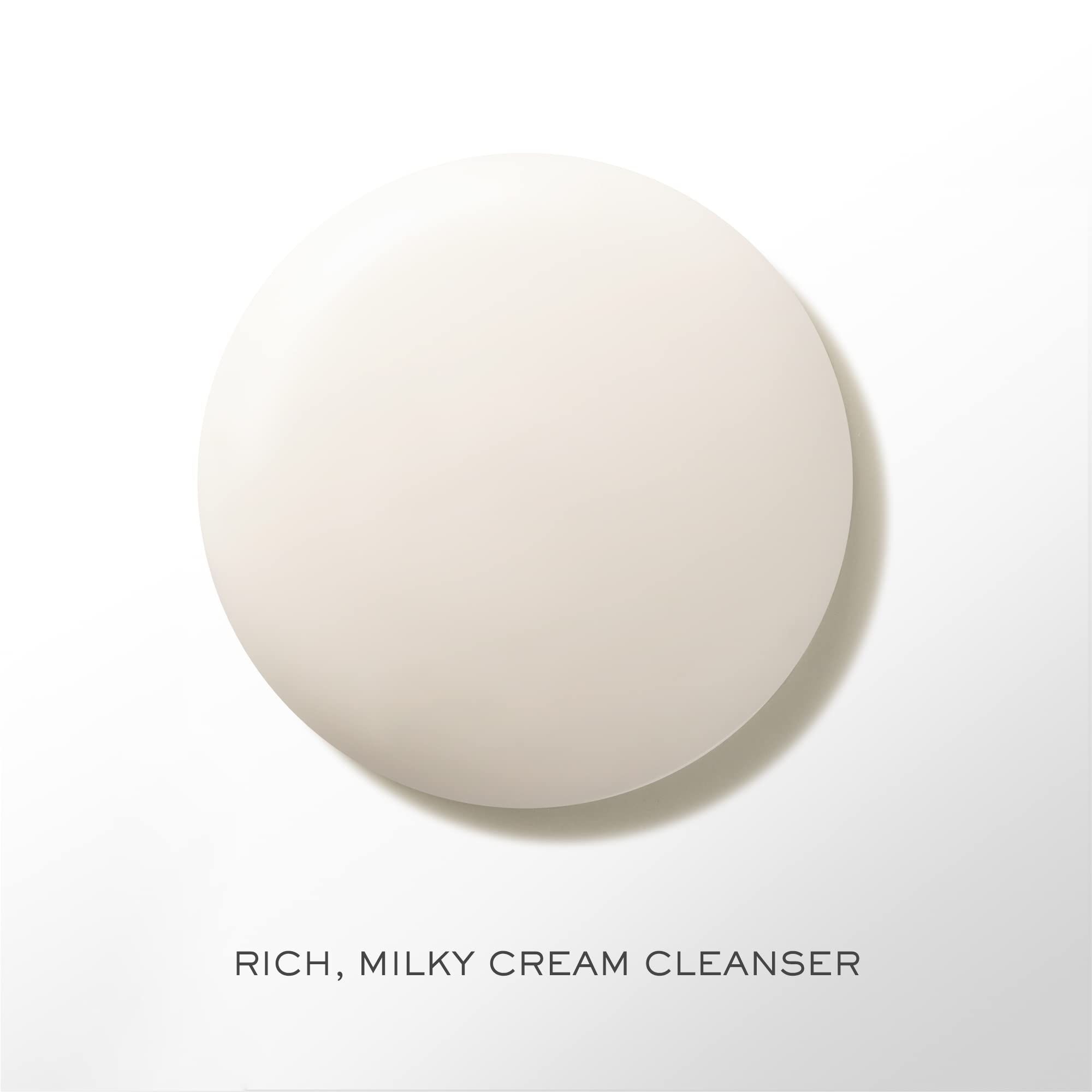 Detersivo rotondo, color crema. Testo: "RICH, MILKY CREAM CLEANSER".