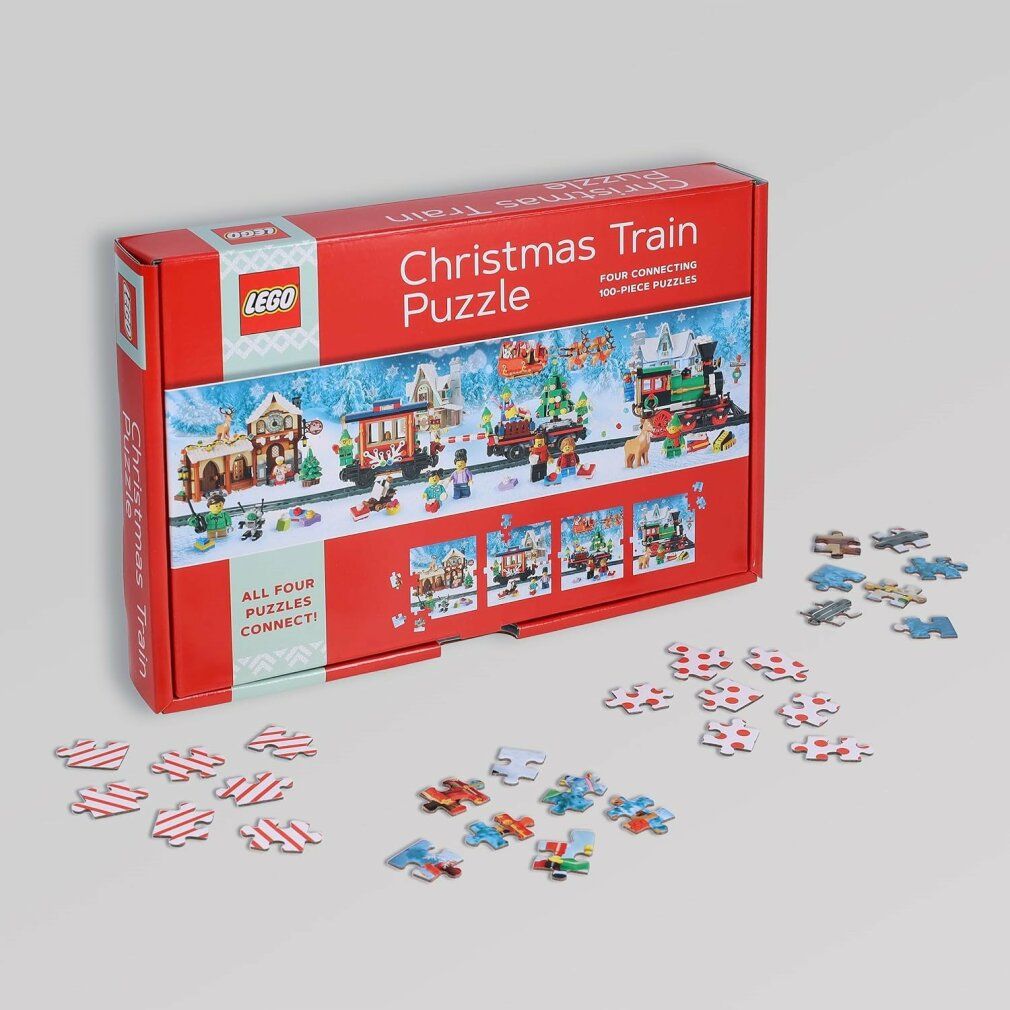 libri cronaca lego® Puzzle del treno di Natale 4x100 pezzi