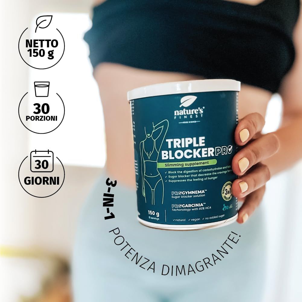 Nature's Finest Triple blocker PRO  Integratore dimagrante e bruciagrassi 3in1