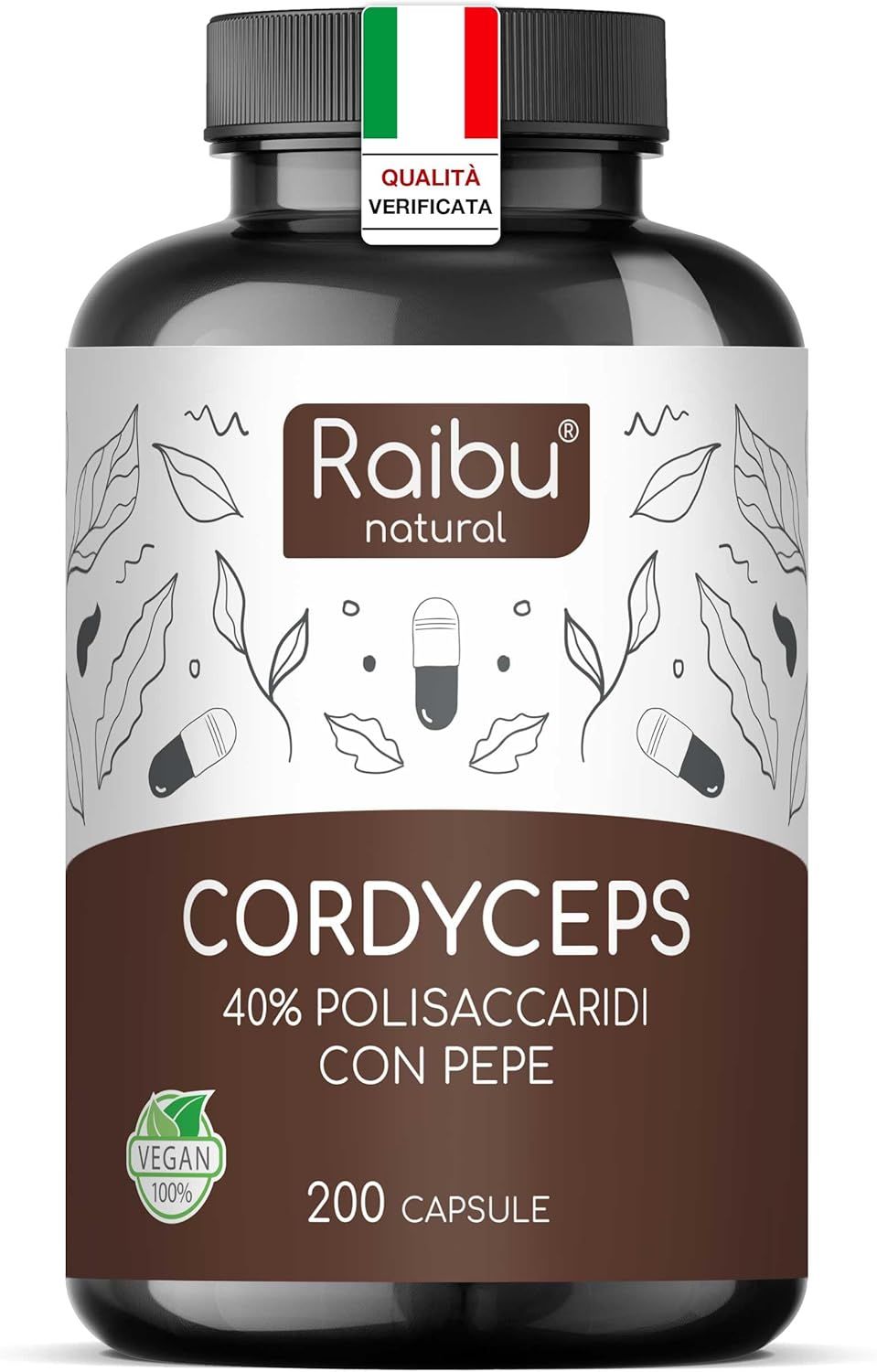 Cordyceps Capsule 700 mg Alto Dosaggio - RAIBU