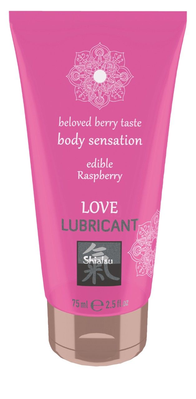 Tubo rosa di lubrificante al gusto di bacche, 75ml.
