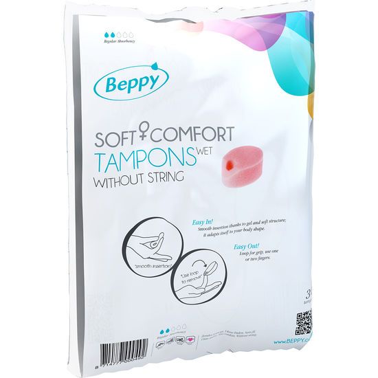 Tamponi Beppy Soft + Comfort Wet senza filo, 3 pezzi.