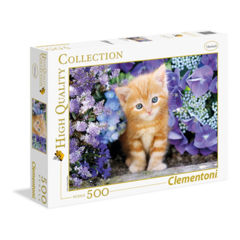 Clementoni 500Pcs Puzzle Gatto Zenzero In Fiori 30415*6