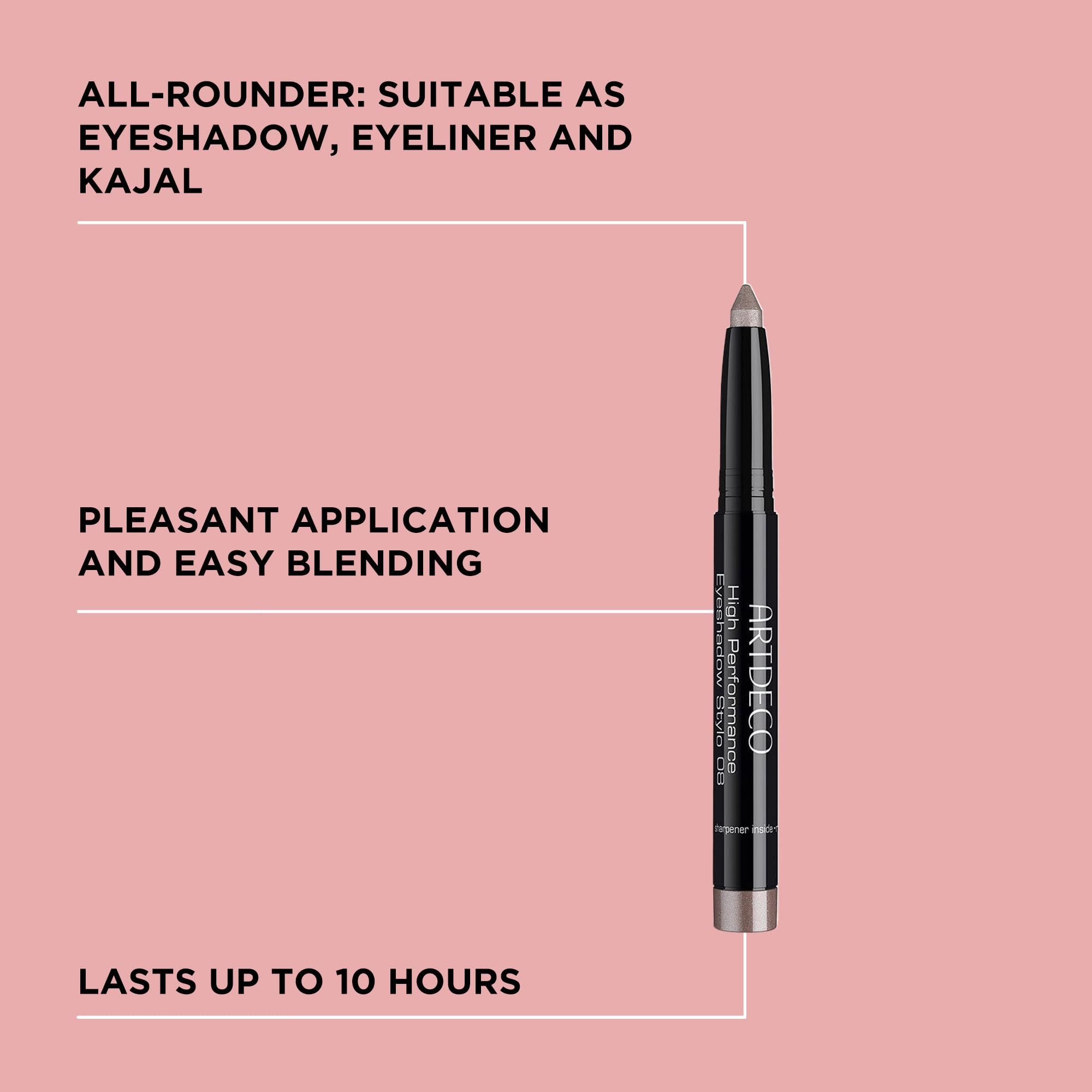 Matita ombretto Artdeco High Performance. Adatta come ombretto, eyeliner e kajal. Dura fino a 10 ore.