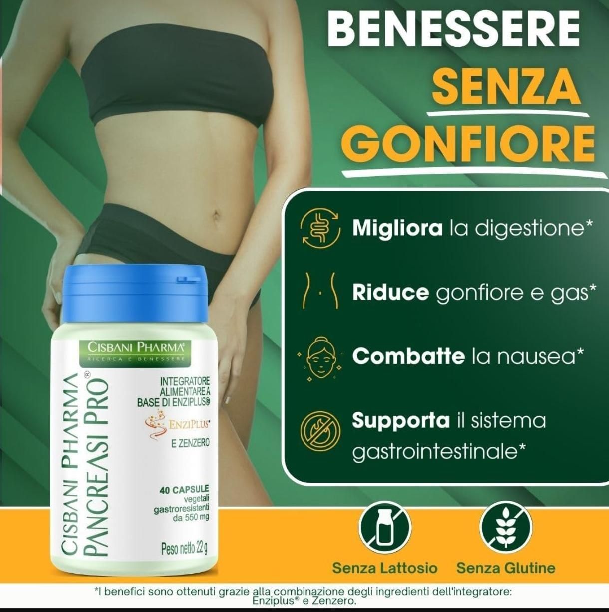 Cisbani Pharma Pancreasi Pro - Integratore alimentare con enzimi digestivi