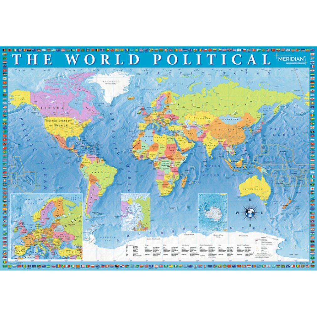 Puzzle trefl Mappa del mondo politico 2000 pezzi