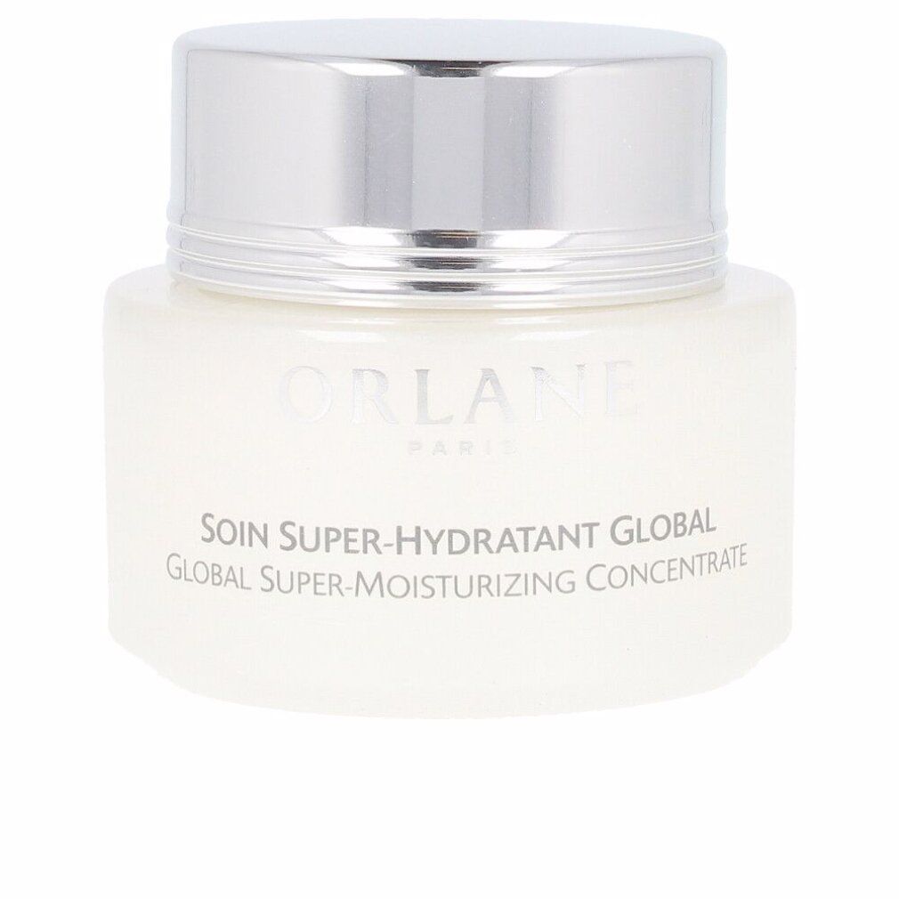Vasetto Orlane con coperchio argentato. Scritta: SOIN SUPER-HYDRATANT GLOBAL.