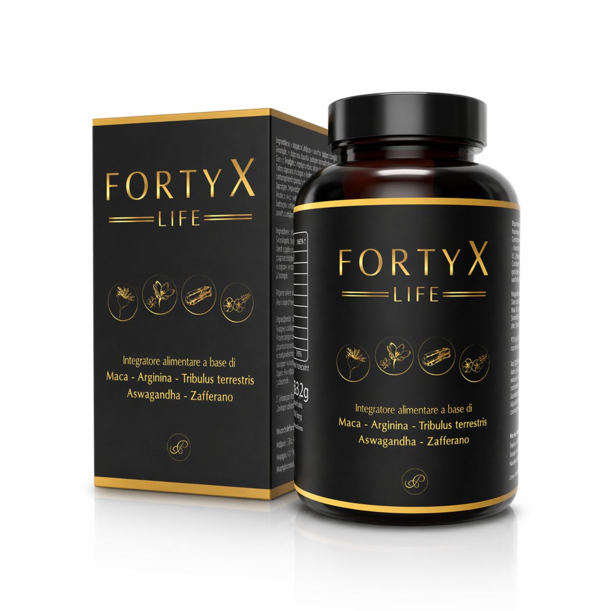 Principio-FortyX Integratore Sessuale Erezione Uomo, Vigore Maschile, Tribulus Maca Ashwagandha