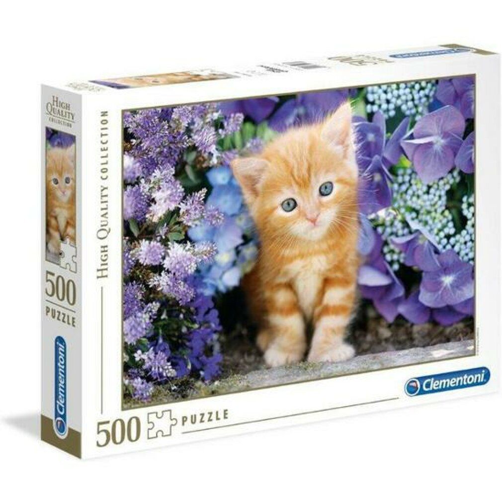 Clementoni 500Pcs Puzzle Gatto Zenzero In Fiori 30415*6
