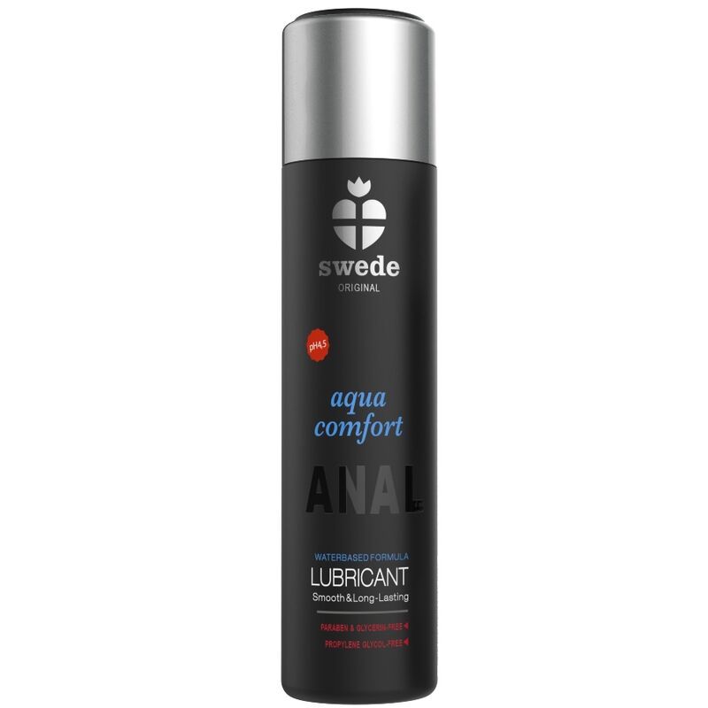 Lubrificante Swede Aqua Comfort Anal, formula a base d'acqua, 100ml.