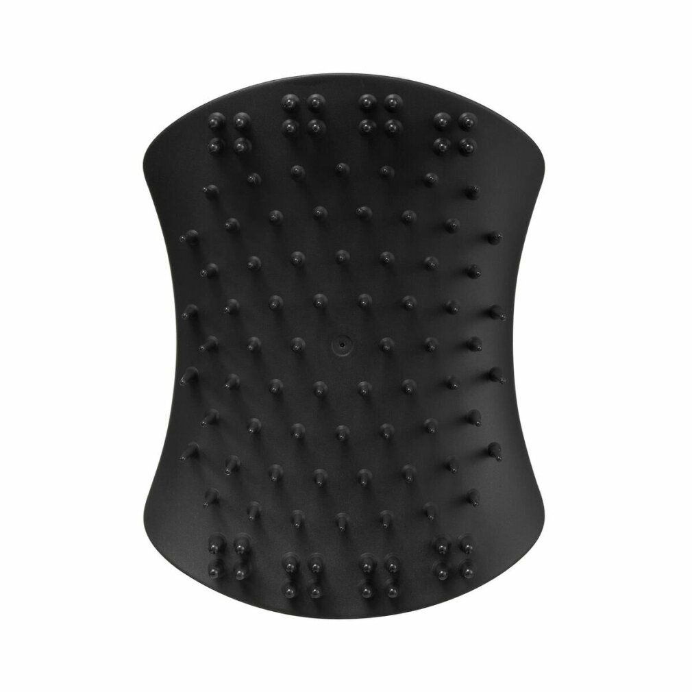 Diffusore nero curvo con borchie sulla superficie. Vista frontale.