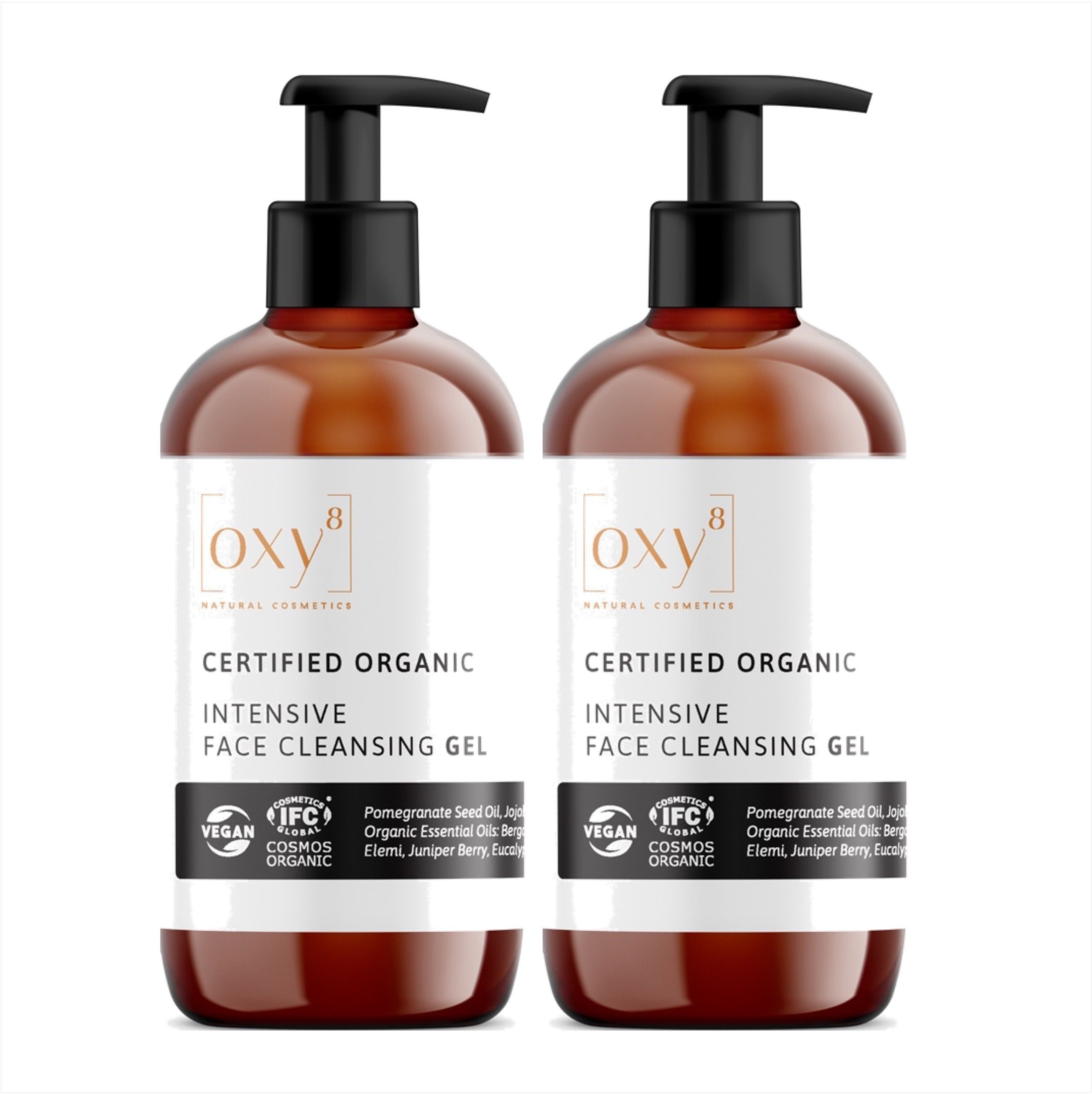 oxy8 Cosmetici naturali INTENSIVE FACE CLEANSING GEL - Gel detergente - Set risparmio - 2 pezzi