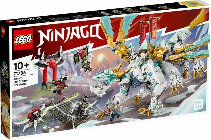 LEGO NINJAGO 71786 Drago di Ghiaccio di Zane 2in1 con Drago Giocattolo e Guerriero Action Figure, K