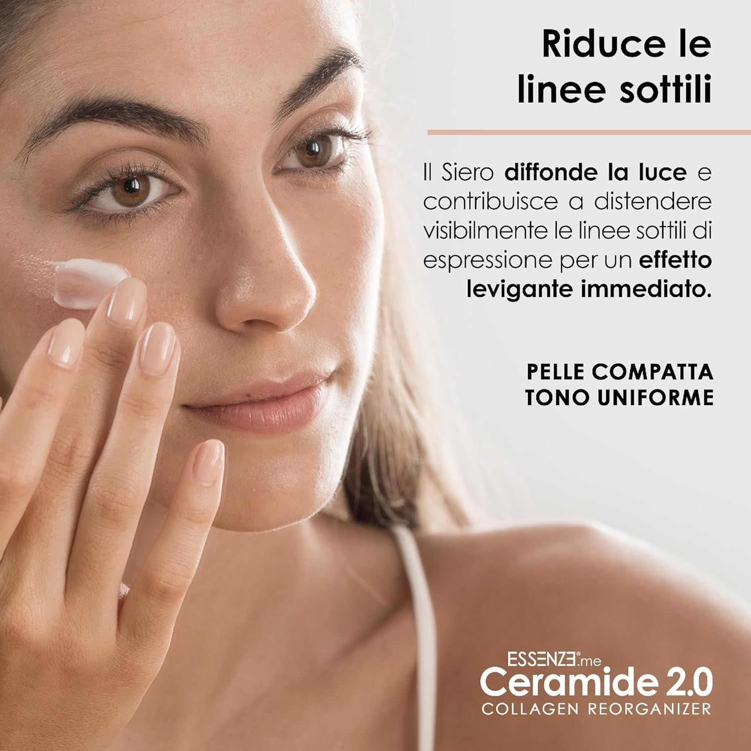 Essenze.me Ceramide Siero Viso e Contorno Occhi Antietà Ristrutturante - 60 Capsule Monodose